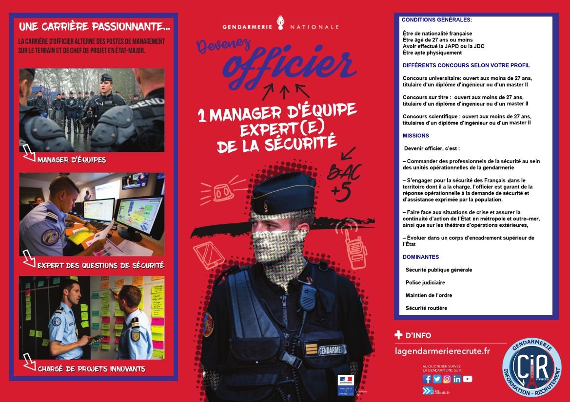 Présentation des concours d’officier de gendarmerie