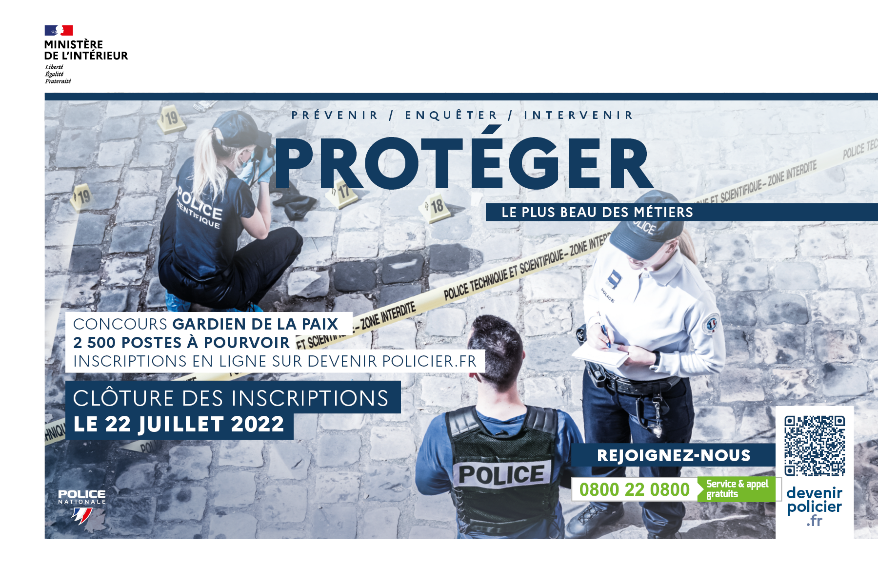 Concours de Gardien de la Paix de la Police Nationale