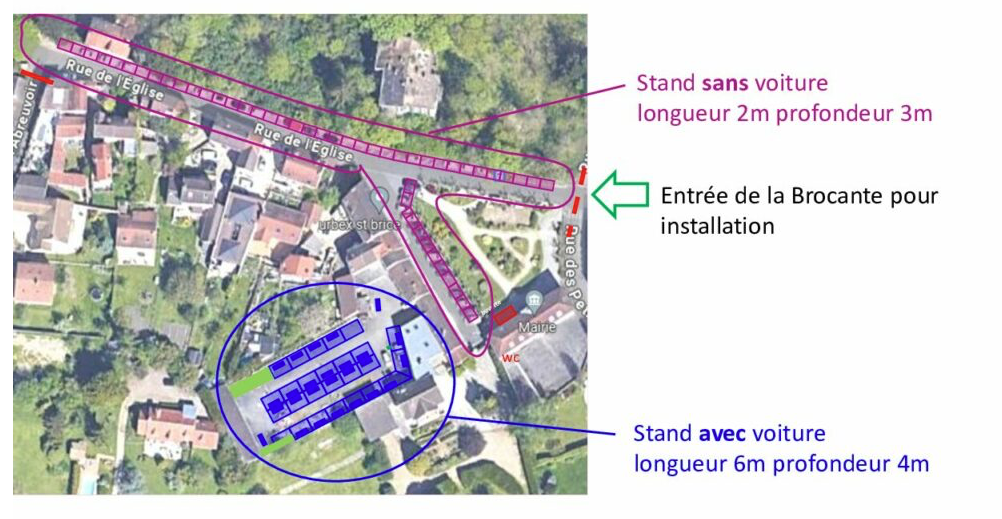 Plan brocante Piscop (val d'Oise 95) - 2024